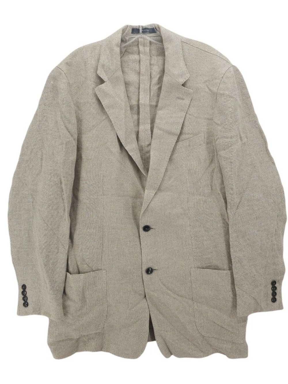 TODD SNYDER Flax Linen Open Weave Sport Coat Blazer Khaki Beige EUC Size 44L